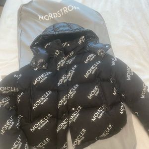 Authentic- Caille Logo Jacquard Quilted Jacket by Moncler